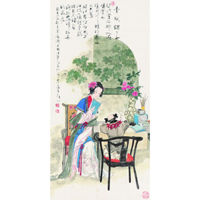 李纨课子图