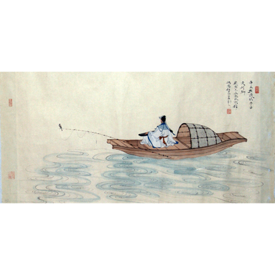 江上抚琴图