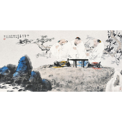 对饮图