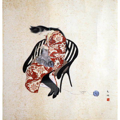 织衣女